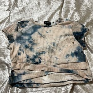 Streetwear Society Tiedye Cutout Crop Top